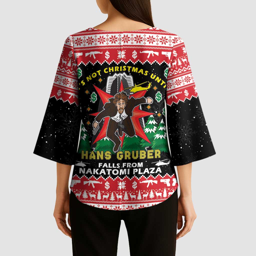 Nakatomi Plaza Christmas Kimono Sleeve Blouse Hans Gruber Party 1988 - Wonder Print Shop