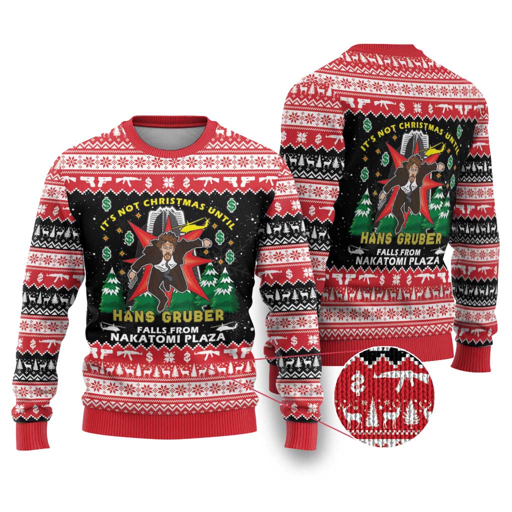 Nakatomi Plaza Christmas Ugly Christmas Sweater Hans Gruber Party 1988 - Wonder Print Shop