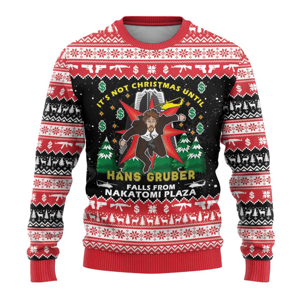 Nakatomi Plaza Christmas Ugly Christmas Sweater Hans Gruber Party 1988 - Wonder Print Shop