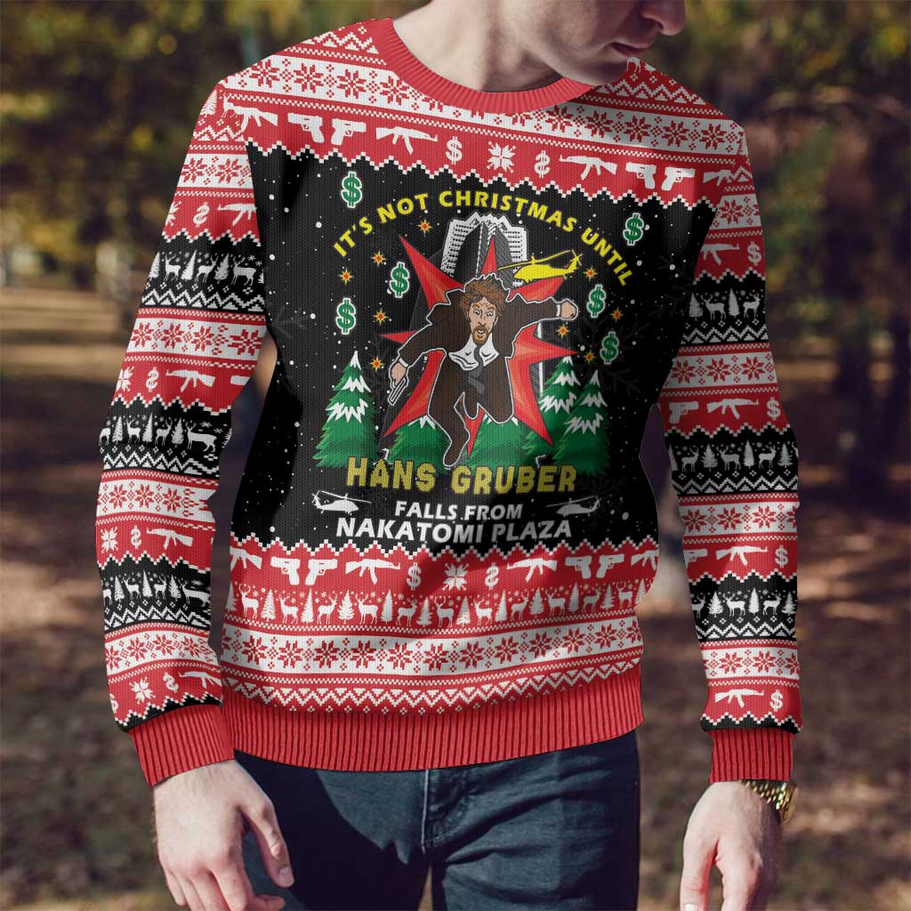 Nakatomi Plaza Christmas Ugly Christmas Sweater Hans Gruber Party 1988 - Wonder Print Shop