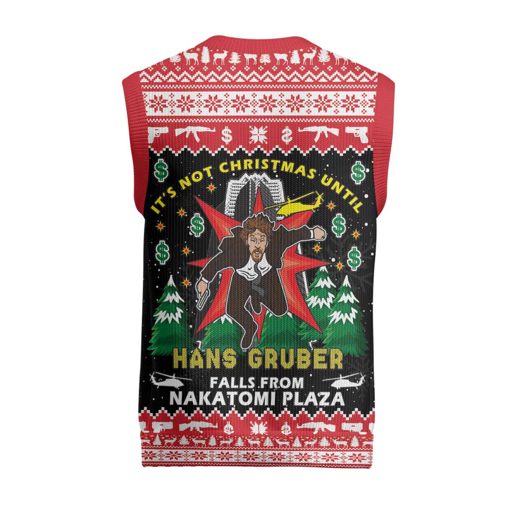 Nakatomi Plaza Christmas Knitted V-Neck Vest Hans Gruber Party 1988 - Wonder Print Shop