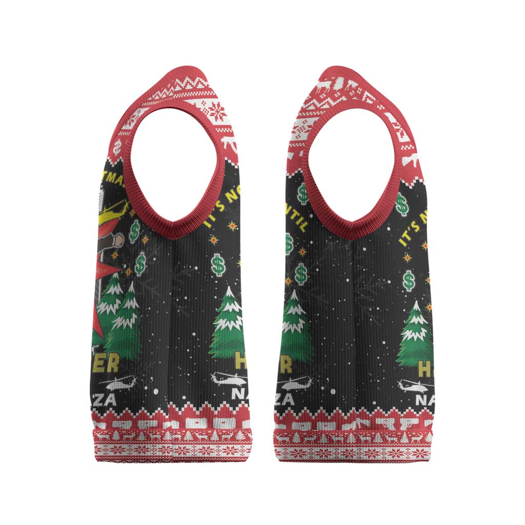 Nakatomi Plaza Christmas Knitted V-Neck Vest Hans Gruber Party 1988 - Wonder Print Shop