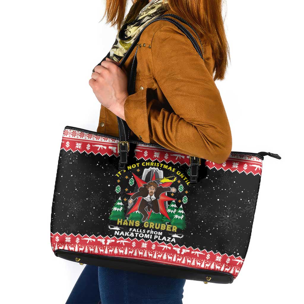Nakatomi Plaza Christmas Leather Tote Bag Hans Gruber Party 1988 - Wonder Print Shop
