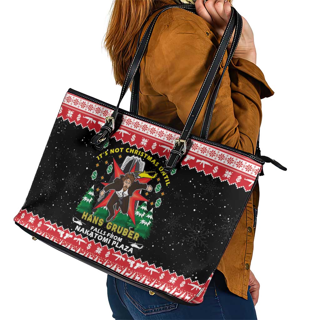 Nakatomi Plaza Christmas Leather Tote Bag Hans Gruber Party 1988 - Wonder Print Shop