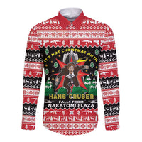 Nakatomi Plaza Christmas Long Sleeve Button Shirt Hans Gruber Party 1988 - Wonder Print Shop