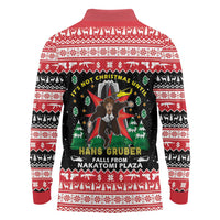 Nakatomi Plaza Christmas Long Sleeve Polo Shirt Hans Gruber Party 1988 - Wonder Print Shop