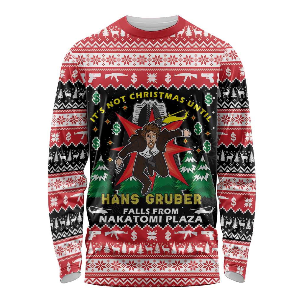 Nakatomi Plaza Christmas Long Sleeve Shirt Hans Gruber Party 1988 - Wonder Print Shop