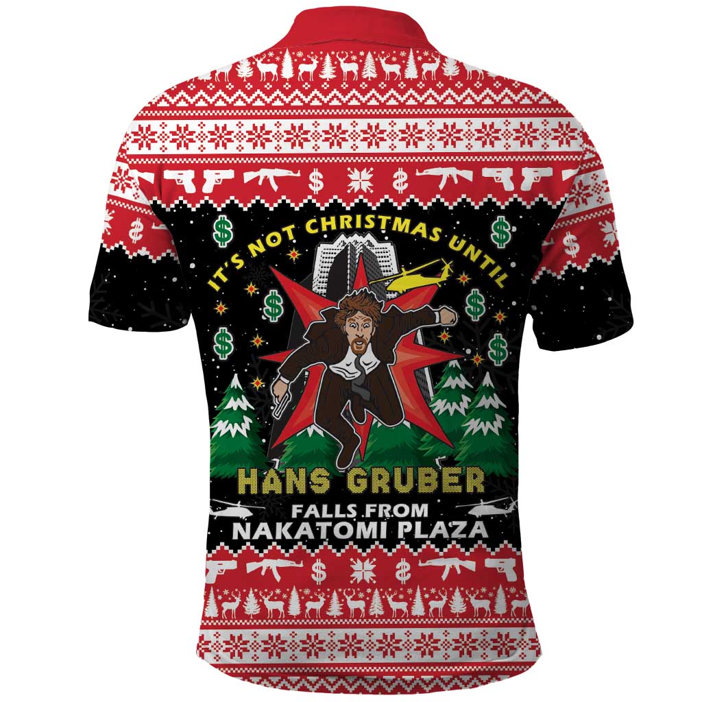 Nakatomi Plaza Christmas Polo Shirt Hans Gruber Party 1988 - Wonder Print Shop