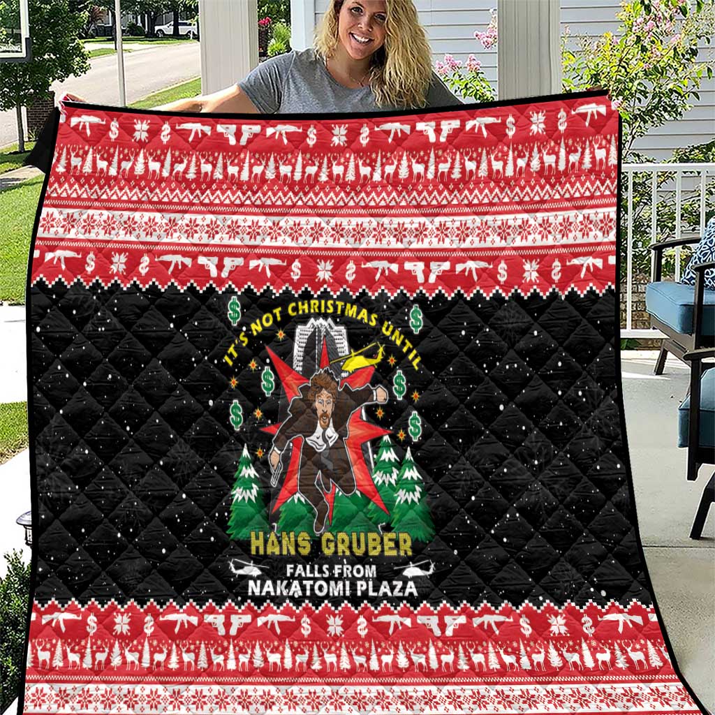 Nakatomi Plaza Christmas Quilt Hans Gruber Party 1988 - Wonder Print Shop