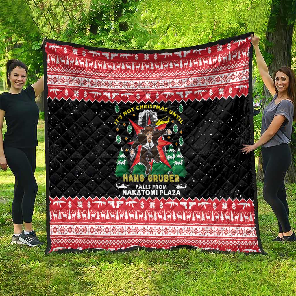 Nakatomi Plaza Christmas Quilt Hans Gruber Party 1988 - Wonder Print Shop