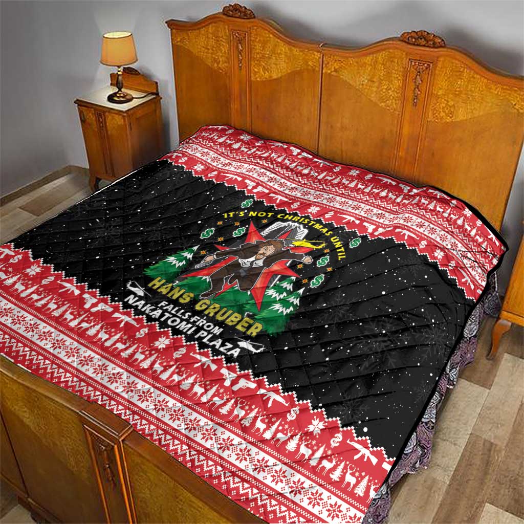 Nakatomi Plaza Christmas Quilt Hans Gruber Party 1988 - Wonder Print Shop