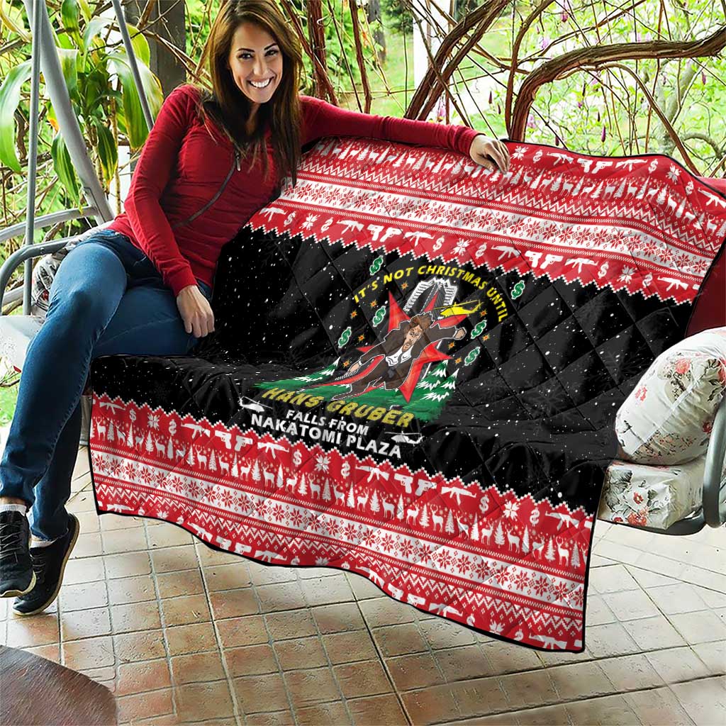 Nakatomi Plaza Christmas Quilt Hans Gruber Party 1988 - Wonder Print Shop
