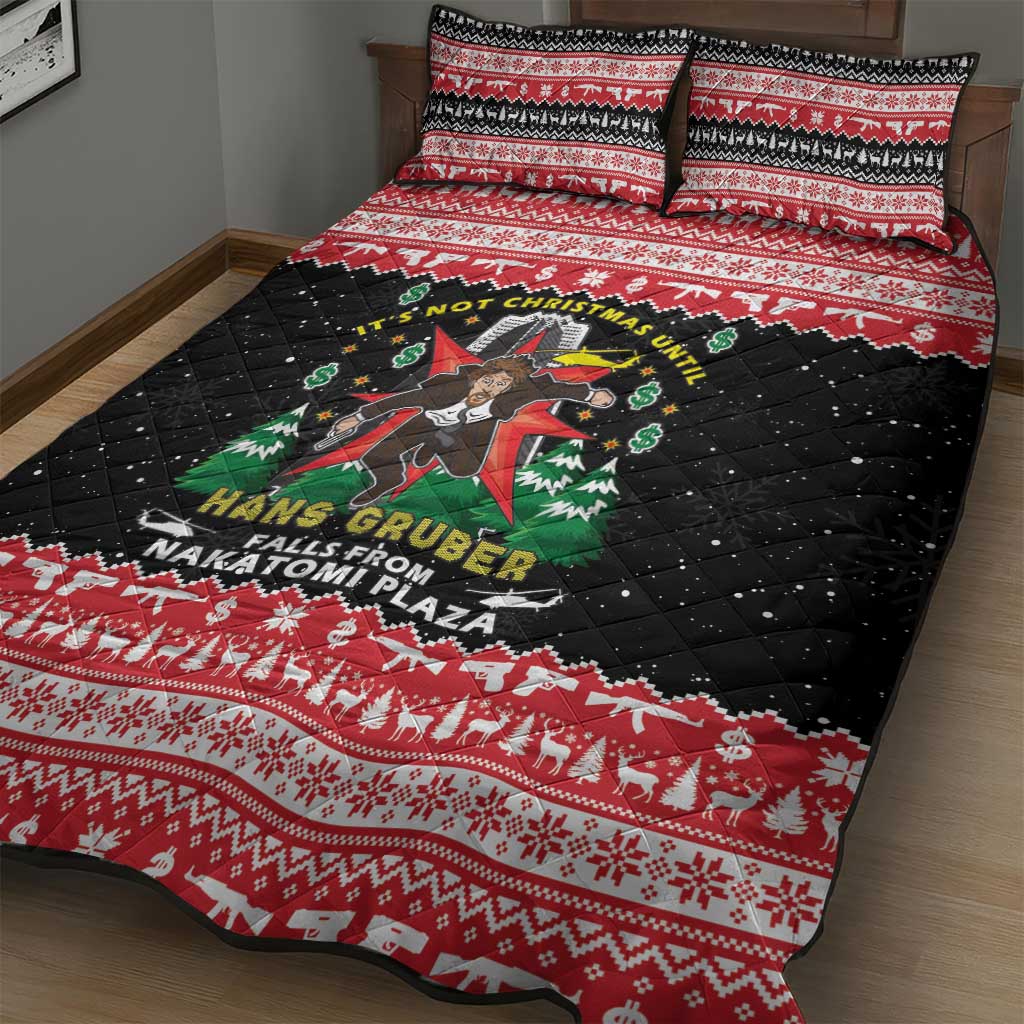 Nakatomi Plaza Christmas Quilt Bed Set Hans Gruber Party 1988 - Wonder Print Shop