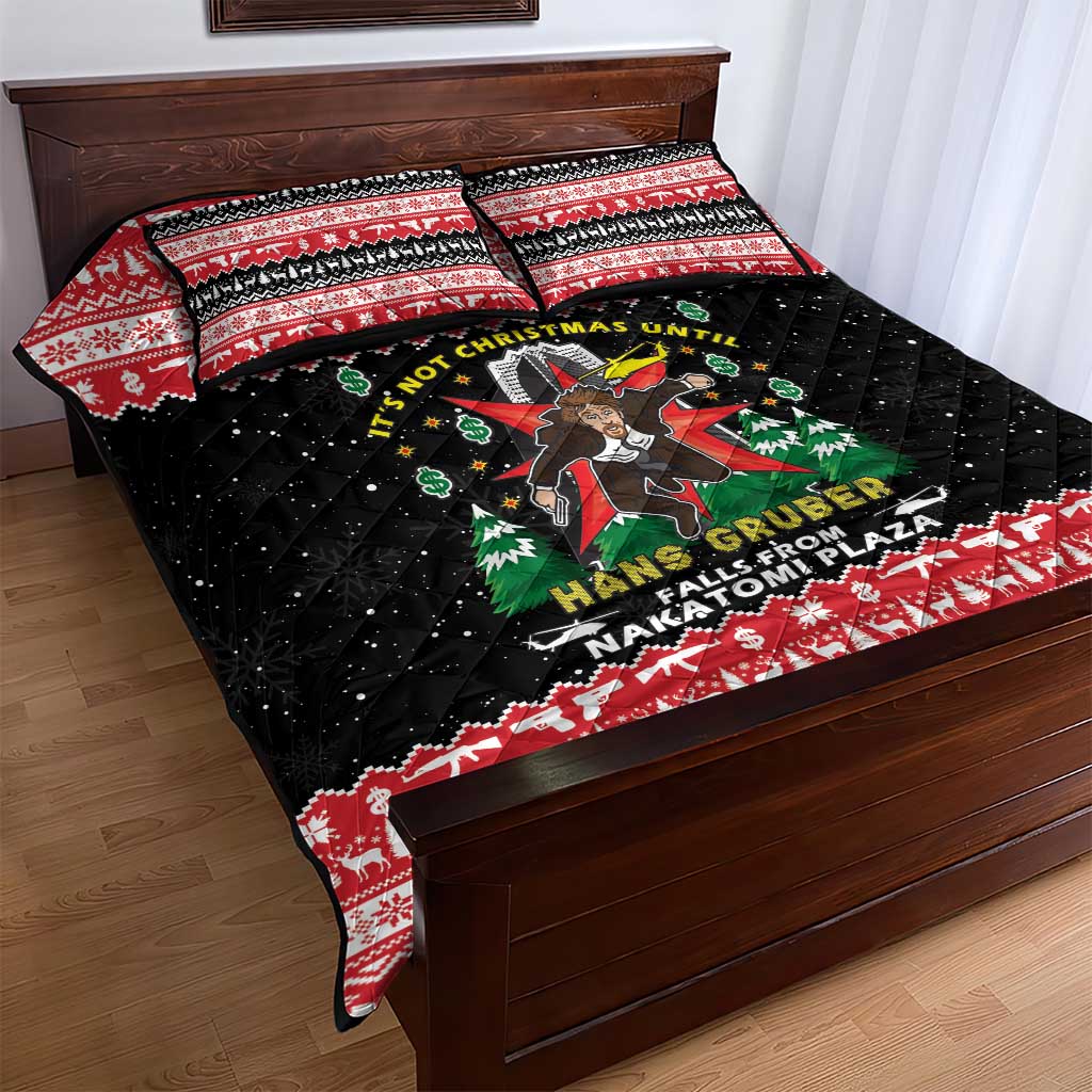 Nakatomi Plaza Christmas Quilt Bed Set Hans Gruber Party 1988 - Wonder Print Shop
