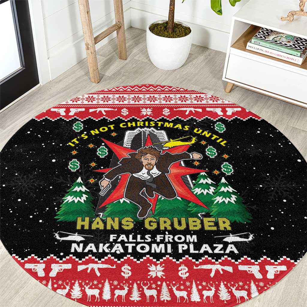 Nakatomi Plaza Christmas Round Carpet Hans Gruber Party 1988 - Wonder Print Shop