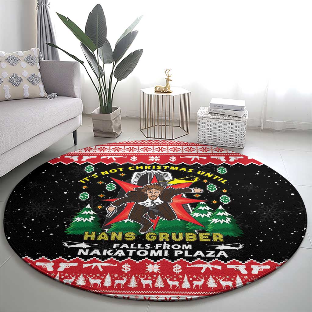 Nakatomi Plaza Christmas Round Carpet Hans Gruber Party 1988 - Wonder Print Shop