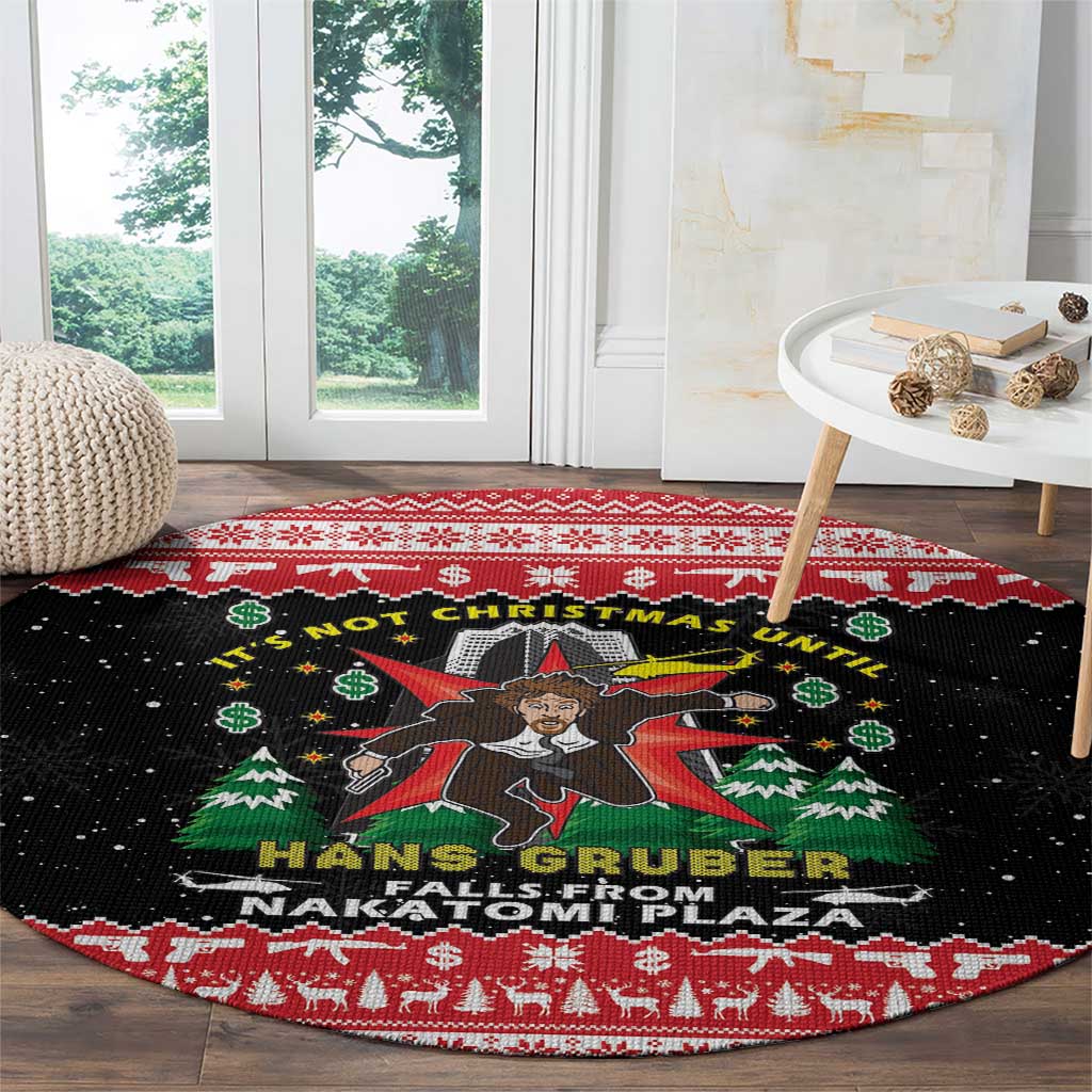 Nakatomi Plaza Christmas Round Carpet Hans Gruber Party 1988 - Wonder Print Shop