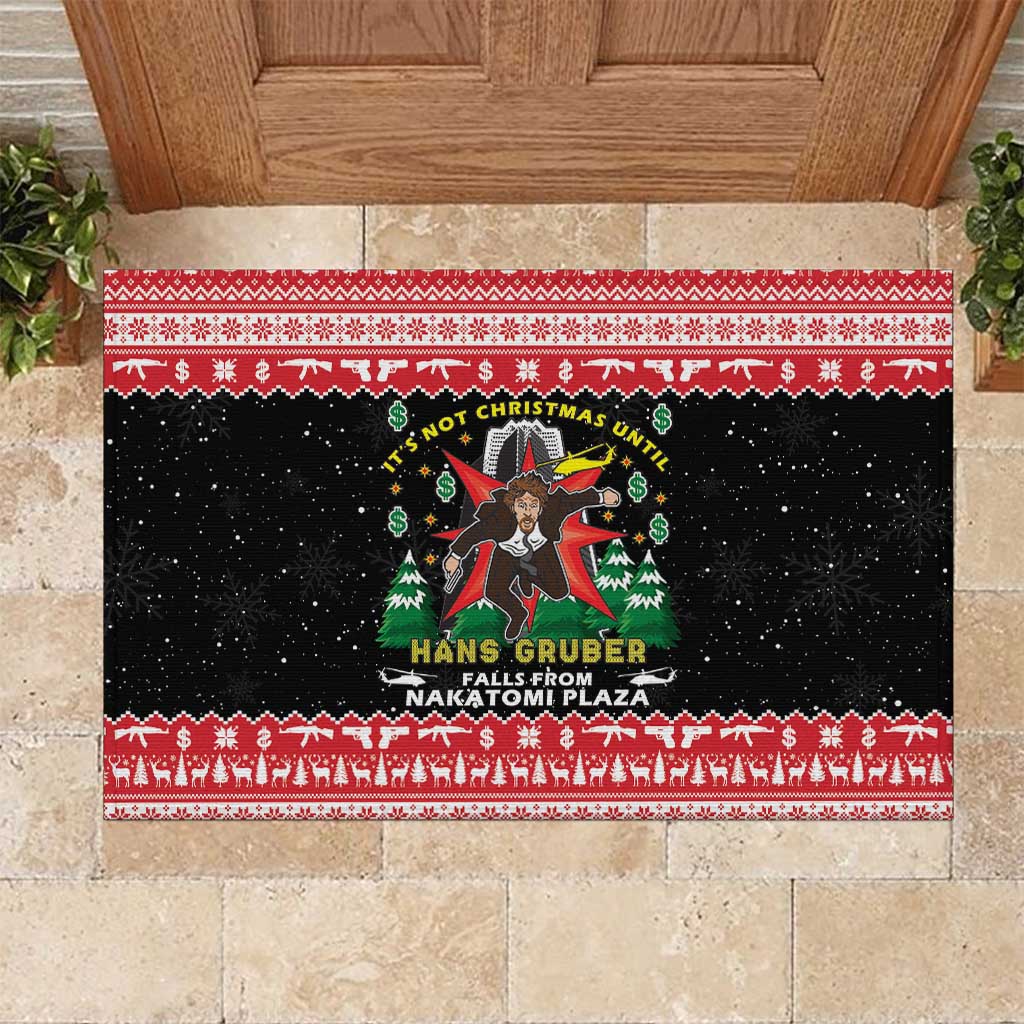 Nakatomi Plaza Christmas Rubber Doormat Hans Gruber Party 1988 - Wonder Print Shop