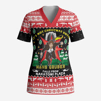 Nakatomi Plaza Christmas Scrub Top Hans Gruber Party 1988 - Wonder Print Shop