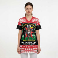 Nakatomi Plaza Christmas Scrub Top Hans Gruber Party 1988 - Wonder Print Shop