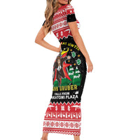 Nakatomi Plaza Christmas Short Sleeve Bodycon Dress Hans Gruber Party 1988 - Wonder Print Shop