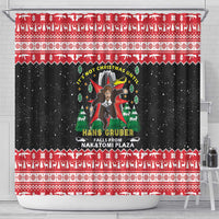 Nakatomi Plaza Christmas Shower Curtain Hans Gruber Party 1988 - Wonder Print Shop
