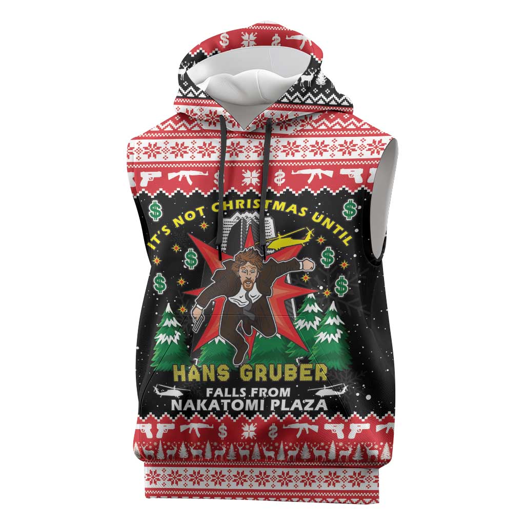 Nakatomi Plaza Christmas Sleeveless Hoodie Hans Gruber Party 1988 - Wonder Print Shop