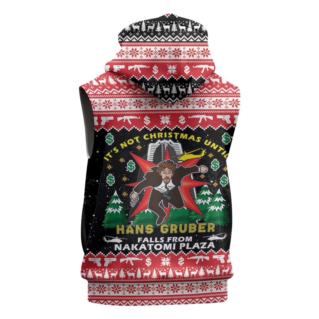 Nakatomi Plaza Christmas Sleeveless Hoodie Hans Gruber Party 1988 - Wonder Print Shop
