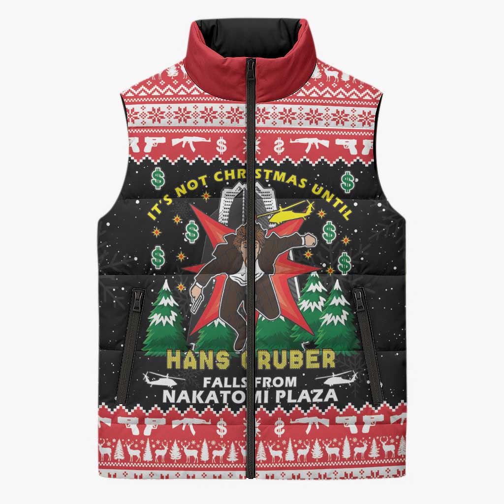Nakatomi Plaza Christmas Sleeveless Puffer Jacket Hans Gruber Party 1988 - Wonder Print Shop