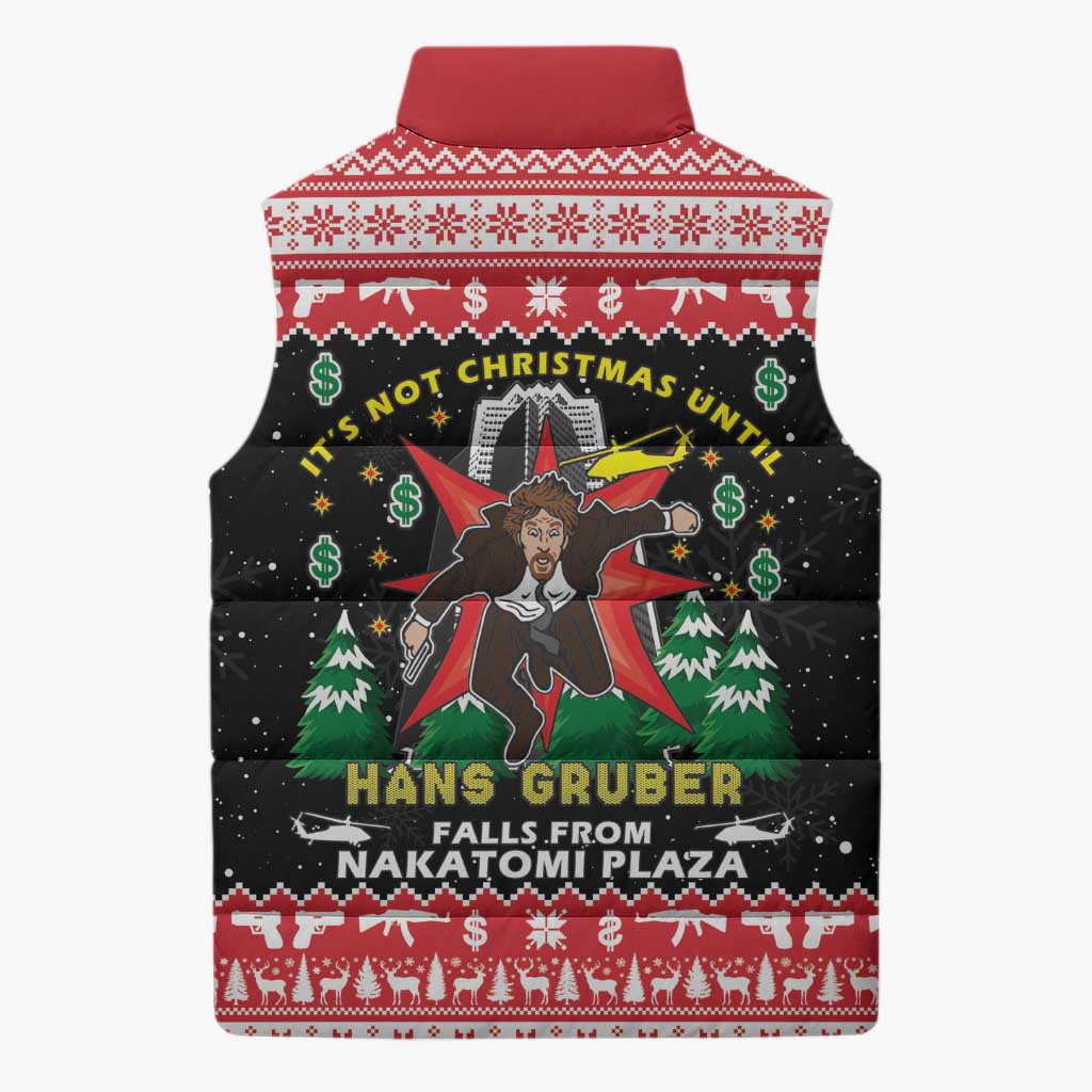 Nakatomi Plaza Christmas Sleeveless Puffer Jacket Hans Gruber Party 1988 - Wonder Print Shop