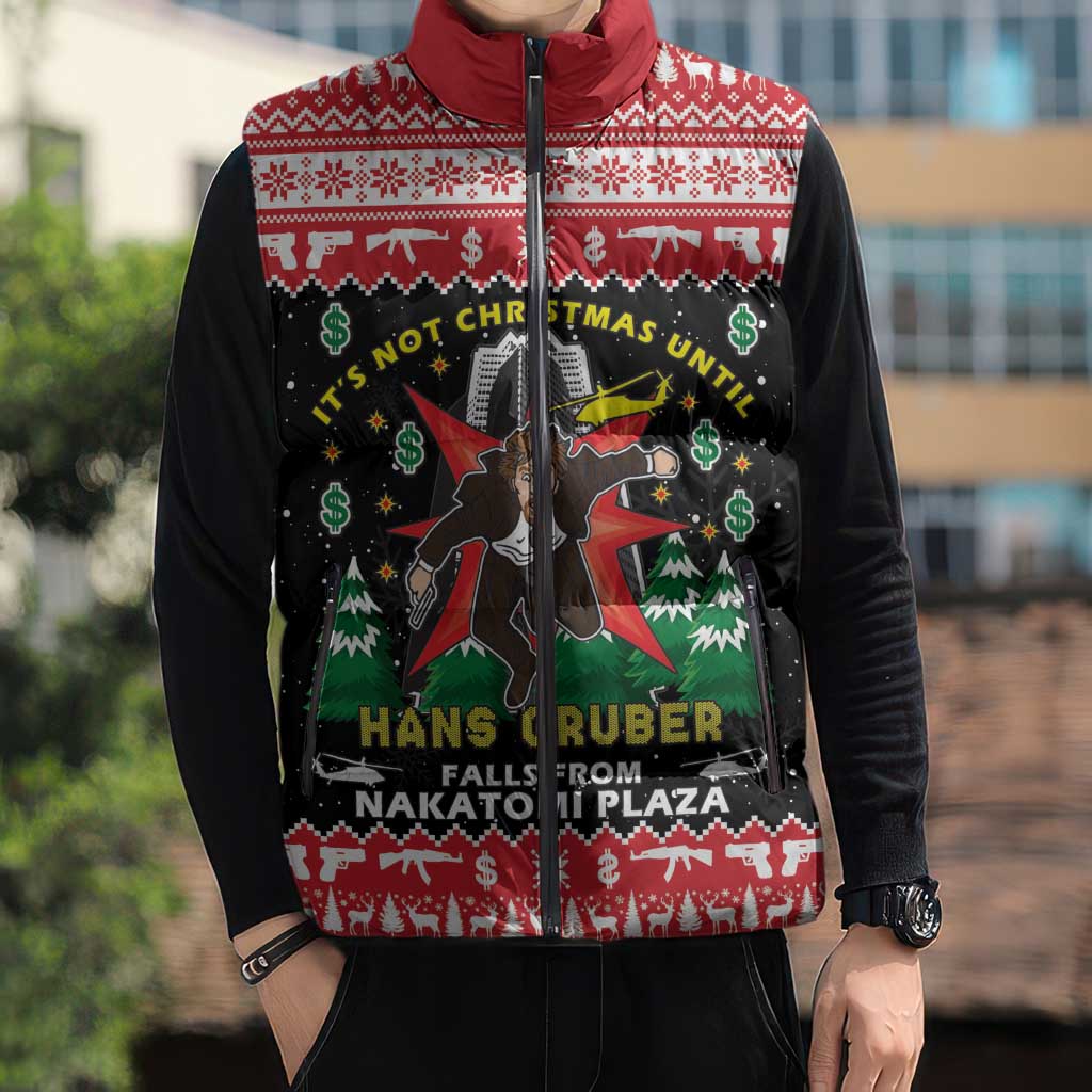 Nakatomi Plaza Christmas Sleeveless Puffer Jacket Hans Gruber Party 1988 - Wonder Print Shop