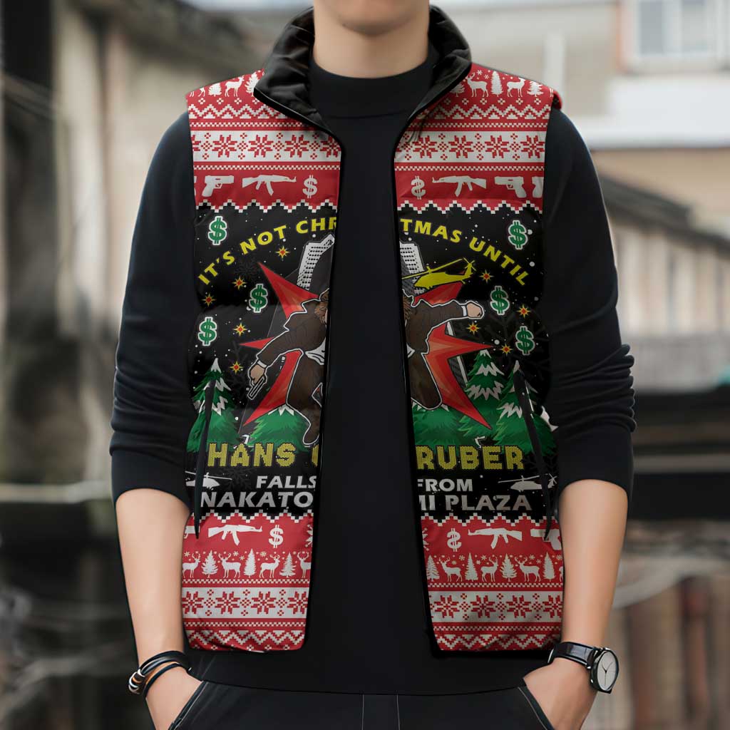 Nakatomi Plaza Christmas Sleeveless Puffer Jacket Hans Gruber Party 1988 - Wonder Print Shop