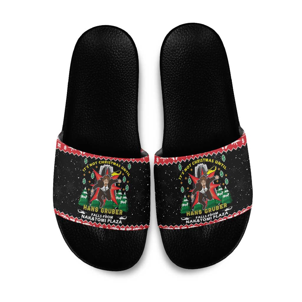 Nakatomi Plaza Christmas Slide Sandals Hans Gruber Party 1988 - Wonder Print Shop