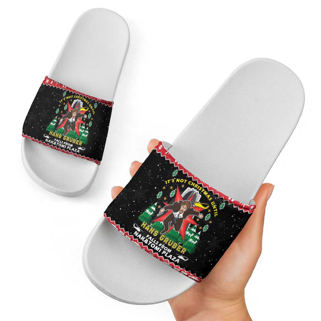 Nakatomi Plaza Christmas Slide Sandals Hans Gruber Party 1988 - Wonder Print Shop
