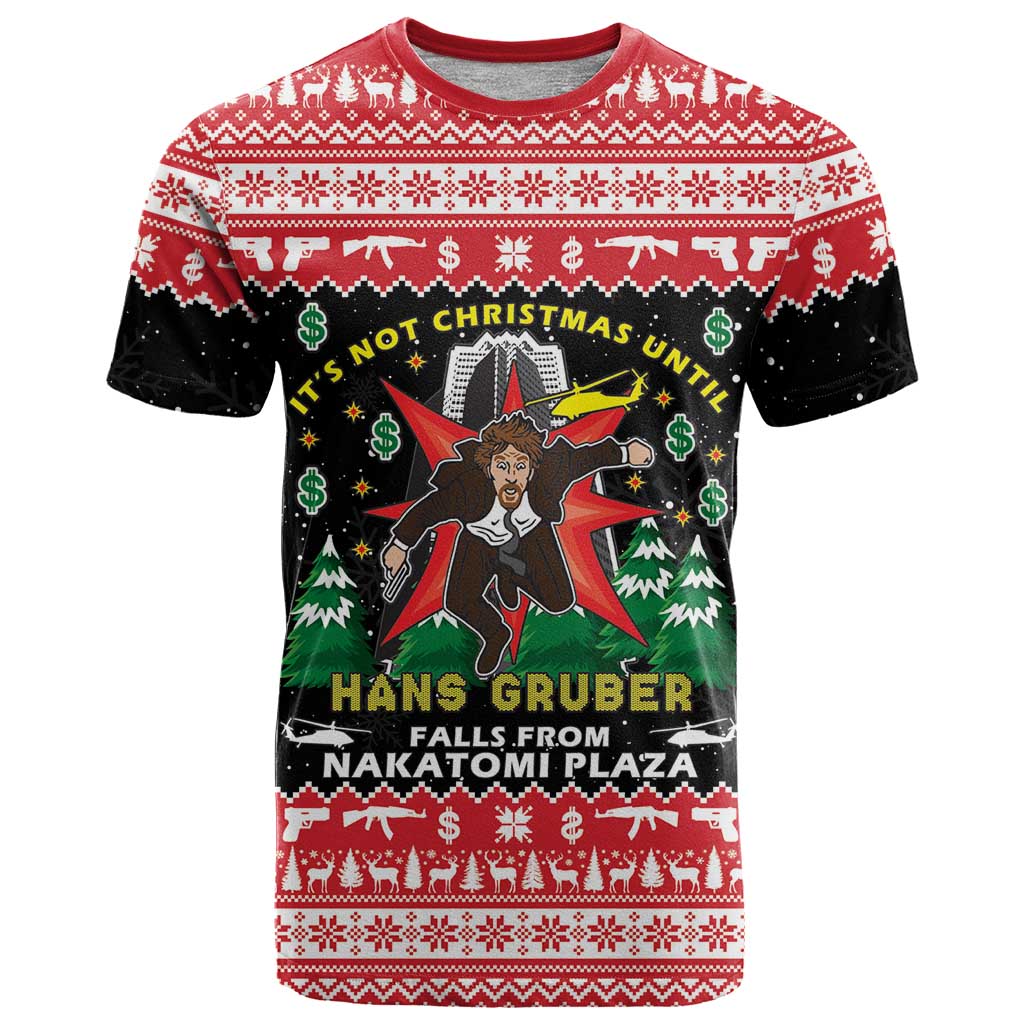 Nakatomi Plaza Christmas T Shirt Hans Gruber Party 1988 - Wonder Print Shop