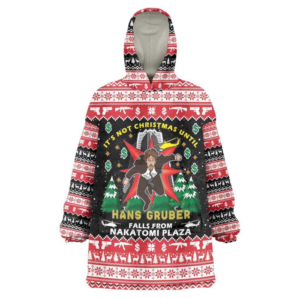 Nakatomi Plaza Christmas Wearable Blanket Hoodie Hans Gruber Party 1988 - Wonder Print Shop