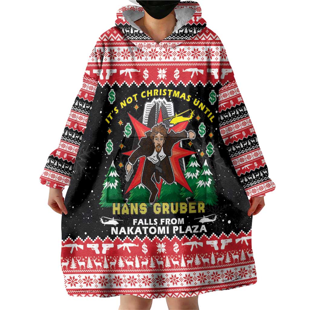 Nakatomi Plaza Christmas Wearable Blanket Hoodie Hans Gruber Party 1988 - Wonder Print Shop