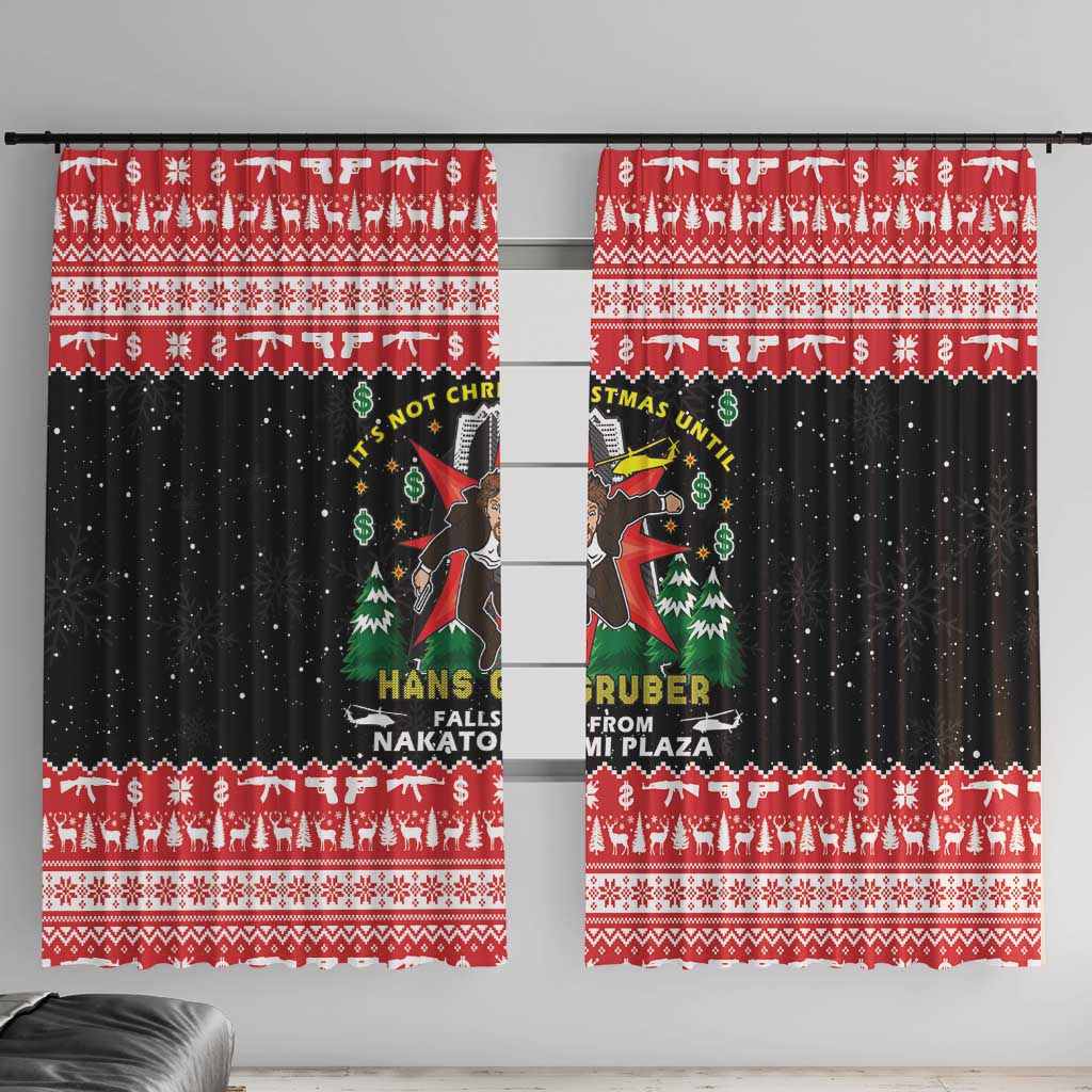 Nakatomi Plaza Christmas Window Curtain Hans Gruber Party 1988 - Wonder Print Shop
