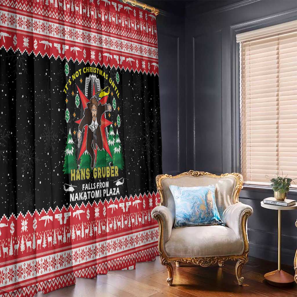Nakatomi Plaza Christmas Window Curtain Hans Gruber Party 1988 - Wonder Print Shop