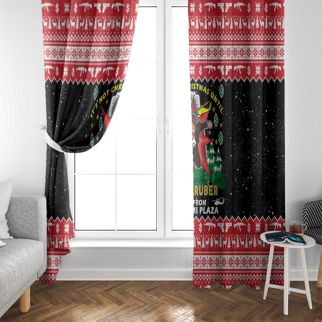Nakatomi Plaza Christmas Window Curtain Hans Gruber Party 1988 - Wonder Print Shop