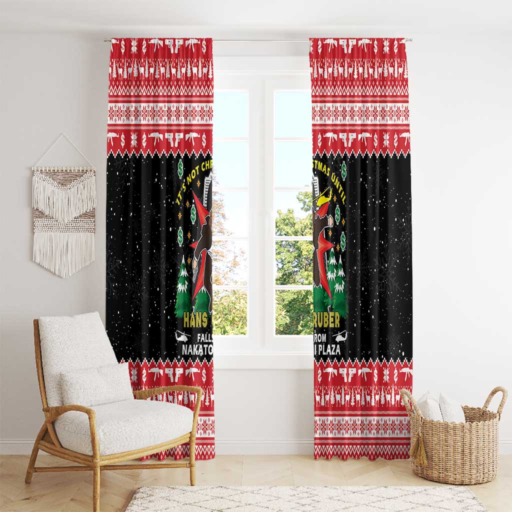Nakatomi Plaza Christmas Window Curtain Hans Gruber Party 1988 - Wonder Print Shop