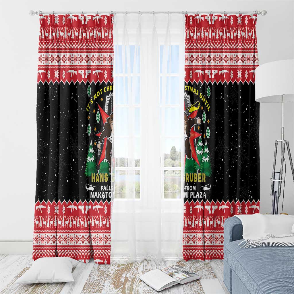 Nakatomi Plaza Christmas Window Curtain Hans Gruber Party 1988 - Wonder Print Shop