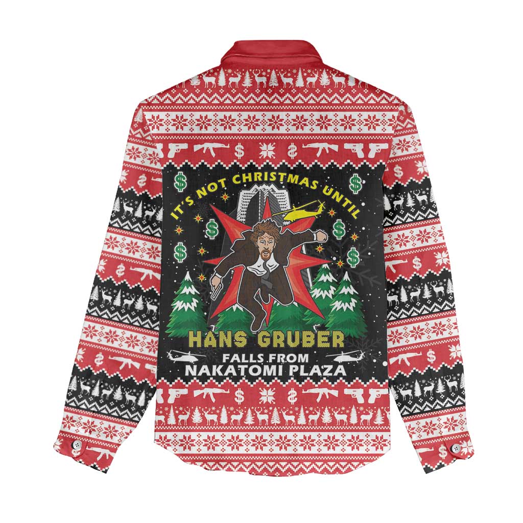 Nakatomi Plaza Christmas Women Casual Shirt Hans Gruber Party 1988 - Wonder Print Shop