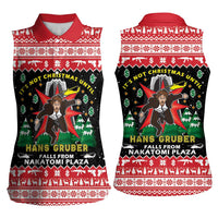 Nakatomi Plaza Christmas Women Sleeveless Polo Shirt Hans Gruber Party 1988 - Wonder Print Shop