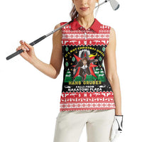 Nakatomi Plaza Christmas Women Sleeveless Polo Shirt Hans Gruber Party 1988 - Wonder Print Shop