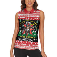 Nakatomi Plaza Christmas Women Sleeveless Polo Shirt Hans Gruber Party 1988 - Wonder Print Shop