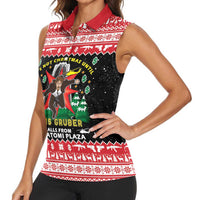 Nakatomi Plaza Christmas Women Sleeveless Polo Shirt Hans Gruber Party 1988 - Wonder Print Shop