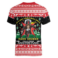 Nakatomi Plaza Christmas Women V-Neck T-Shirt Hans Gruber Party 1988 - Wonder Print Shop