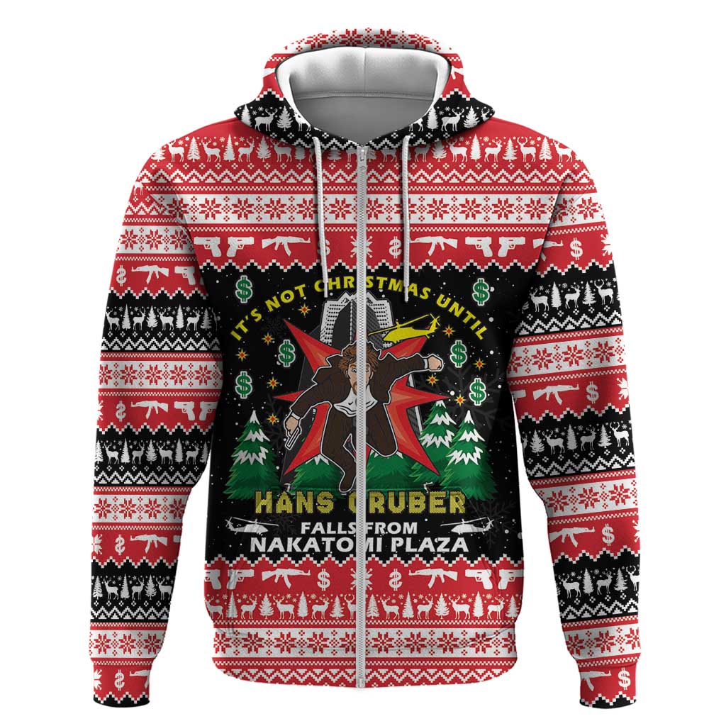 Nakatomi Plaza Christmas Zip Hoodie Hans Gruber Party 1988 - Wonder Print Shop