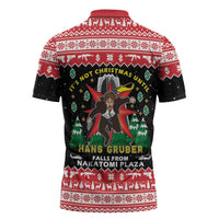Nakatomi Plaza Christmas Zipper Polo Shirt Hans Gruber Party 1988 - Wonder Print Shop